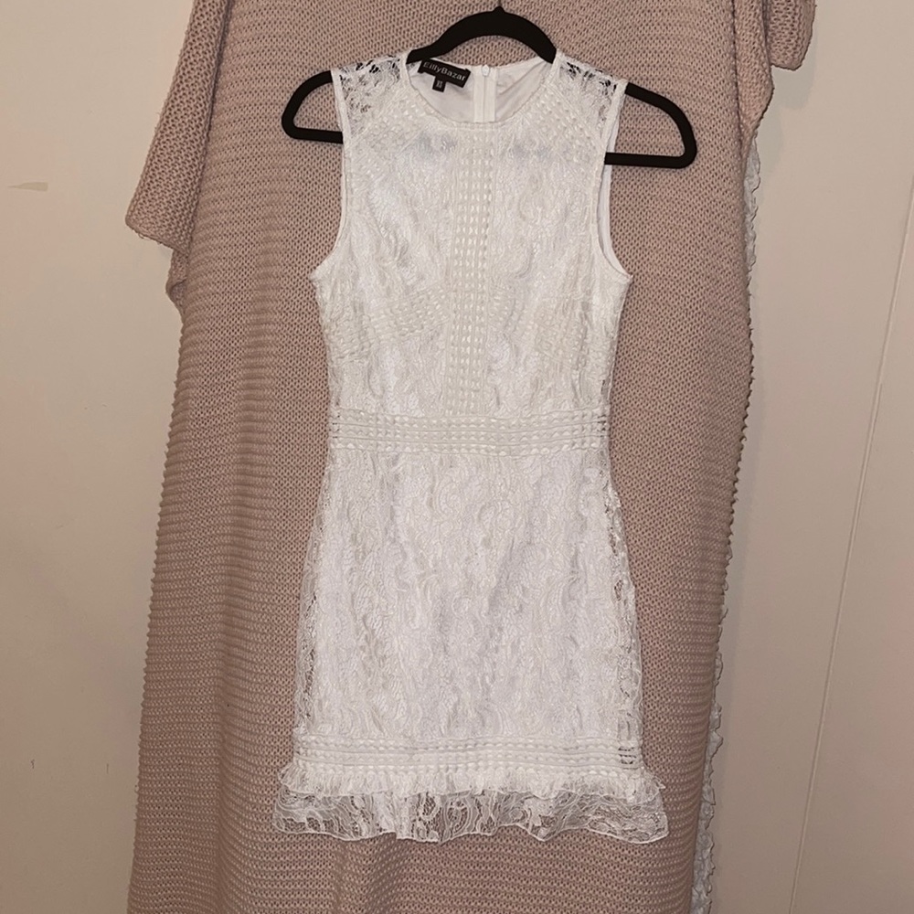Lace white EILLY BAZAR XS dress